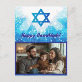 🕎スターきらめくハヌカー写真 ポストカード