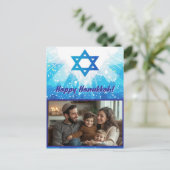 🕎スターきらめくハヌカー写真 ポストカード (スタンド正面)