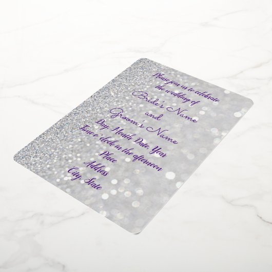 「スターきらめく」フォイル結婚式招待状 箔招待状 (回転した状態)