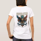 スターすごいイーグルエンブレム Tシャツ (裏面)