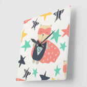 スターすごいヒーロー スクエア壁時計 (傾斜)