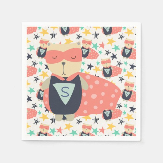 スターすごいヒーロー スタンダードカクテルナプキン (正面)