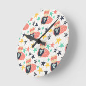 スターすごいヒーロー ラウンド壁時計 (傾斜)