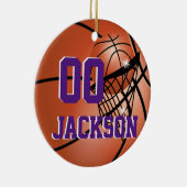 スターすごいプレイヤーのパーソナライズ🏀バスケットボール セラミックオーナメント (右)