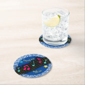 スターすごいミュージックノートクラシックラウンド ラウンドペーパーコースター (インサイチュ)