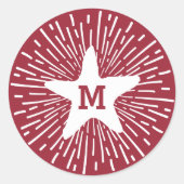 スターつるス輝く・モノグラム ラウンドシール (正面)