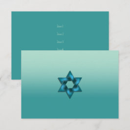 スターとのパーティーグラデーションティール（緑がかった色）後 招待状