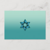 スターとのパーティーグラデーションティール（緑がかった色）後 招待状 (正面)