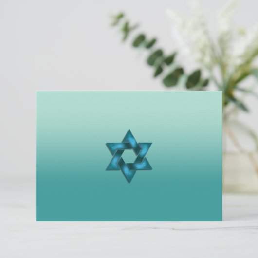 スターとのパーティーグラデーションティール（緑がかった色）後 招待状 (スタンド正面)