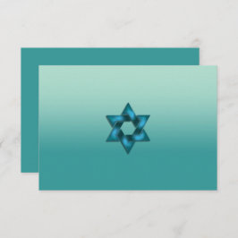 スターとのパーティーグラデーションティール（緑がかった色）後 招待状