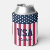 スターとストライプという名前の米国国旗 缶クーラー (缶正面)