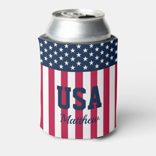 スターとストライプという名前の米国国旗 缶クーラー (缶裏面)