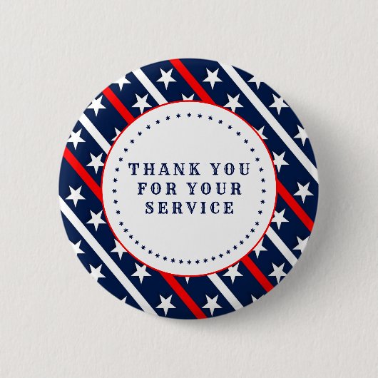 スターとストライプのサービスをありがとう 缶バッジ (正面)