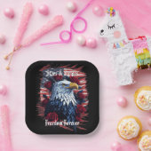 スターとストライプフリーダムイーグルアメリカ国旗 ペーパープレート (パーティー)