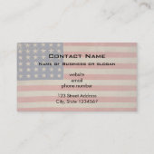 スターとストライプヴィンテージ愛国的アメリカ国旗 名刺 (裏面)