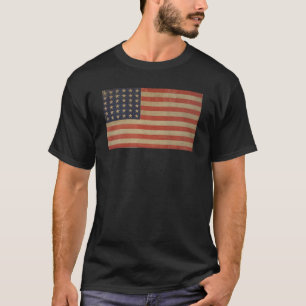 スターとストライプヴィンテージ愛国的アメリカ国旗 Tシャツ