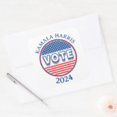 スターとストライプ投票USA – 選挙 スクエアシール (封筒)