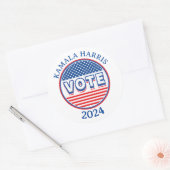 スターとストライプ投票USA – 選挙 ラウンドシール (封筒)