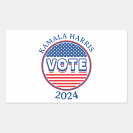 スターとストライプ投票USA – 選挙 長方形シール