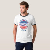 スターとストライプ投票USA – 選挙 Tシャツ (正面フル)