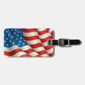 スターとストライプ米国国旗 ラゲッジタグ (正面横)
