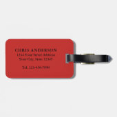 スターとストライプ米国国旗 ラゲッジタグ (裏面横)