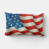 スターとストライプ米国国旗 ランバークッション (裏面)