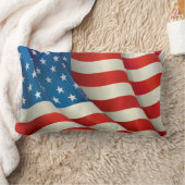 スターとストライプ米国国旗 ランバークッション (ブランケット)