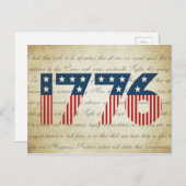 スターとストライプ1776独立記念日 ポストカード (正面/裏面)