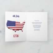 スターとストライプ7月4日インディペンデンスデイ国旗 カード (内部)