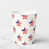 スターとストライプ7月4日愛国心 紙コップ (正面)