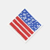 スターとストライプ、愛国的、7月4日 スタンダードカクテルナプキン (角)