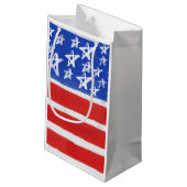 スターとストライプ、愛国的、7月4日 スモールペーパーバッグ (裏面アングル)