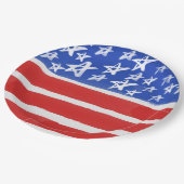 スターとストライプ、愛国的、7月4日 ペーパープレート (アングル)