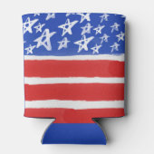 スターとストライプ、愛国的、7月4日 缶クーラー (裏面)