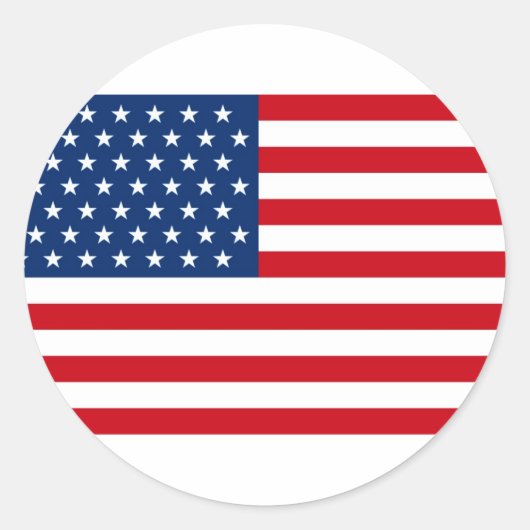 スターとストライプUSA ラウンドシール (正面)