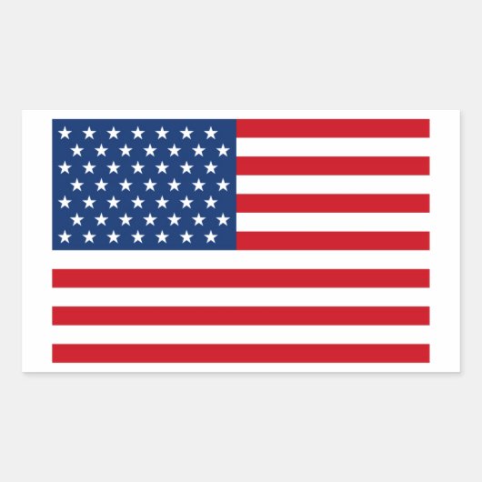 スターとストライプUSA 長方形シール (正面)