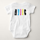 スターに夢中 ベビーボディスーツ (裏面)