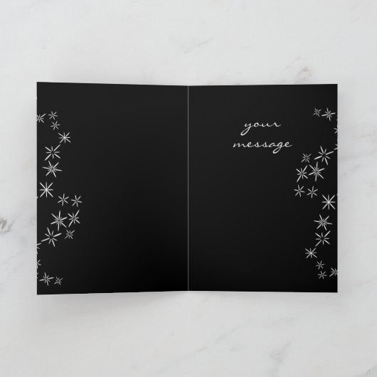 スターのグリーティングカードで踊る カード (内部)