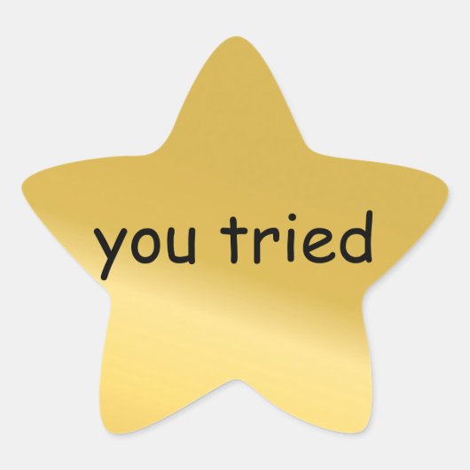 スターのステッカーを試した 星シール (正面)