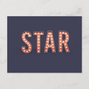 スターのマーキーライト ポストカード
