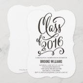 スターの年 編集可能 カラー 卒業おめでとう 招待状 (正面/裏面)