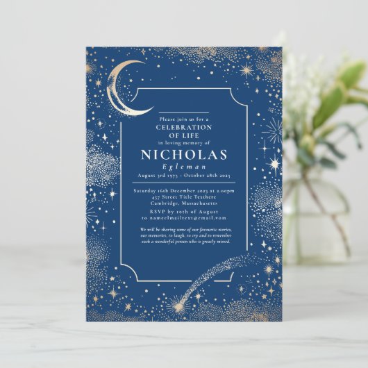 スターの愛する思い出の葬儀追悼サービス 招待状 (スタンド正面)