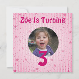 スターの誕生日招待状 招待状