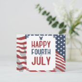 スターの輝く愛国的な挨拶 シーズンポストカード (スタンド正面)