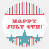 スターはっきりしたとストライプのシール ラウンドシール (正面)