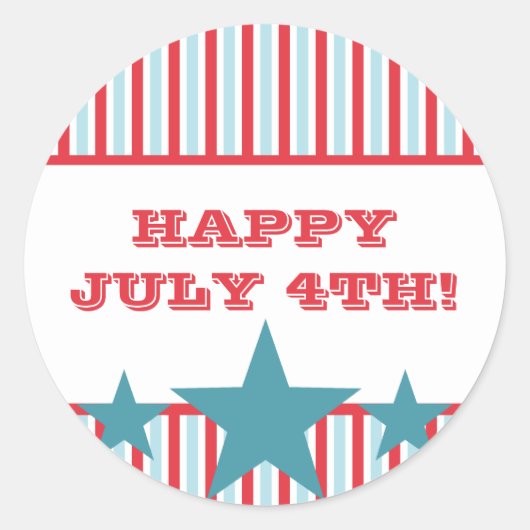 スターはっきりしたとストライプのシール ラウンドシール (正面)