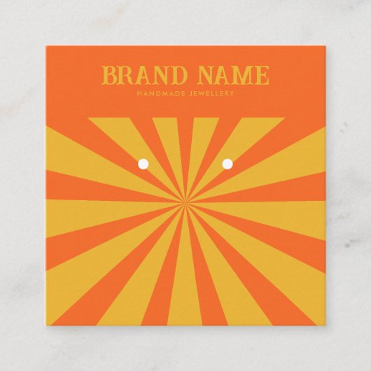 スターはっきりしたカラフルアモダンイヤリング表示カード スクエア名刺 (正面)