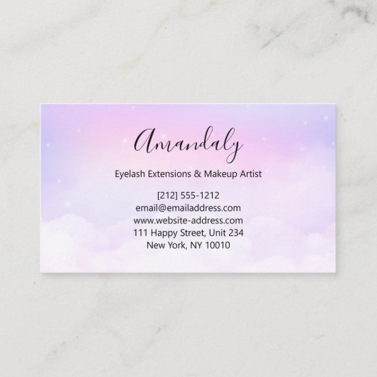 スターはスカイビジネスカード 名刺 (裏面)