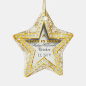 スターは生まれベビーの第1クリスマス セラミックオーナメント (右)